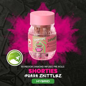Shorties Guava Zkittlez | 5 infused prerolls per Barrel: (HYBRID) OK