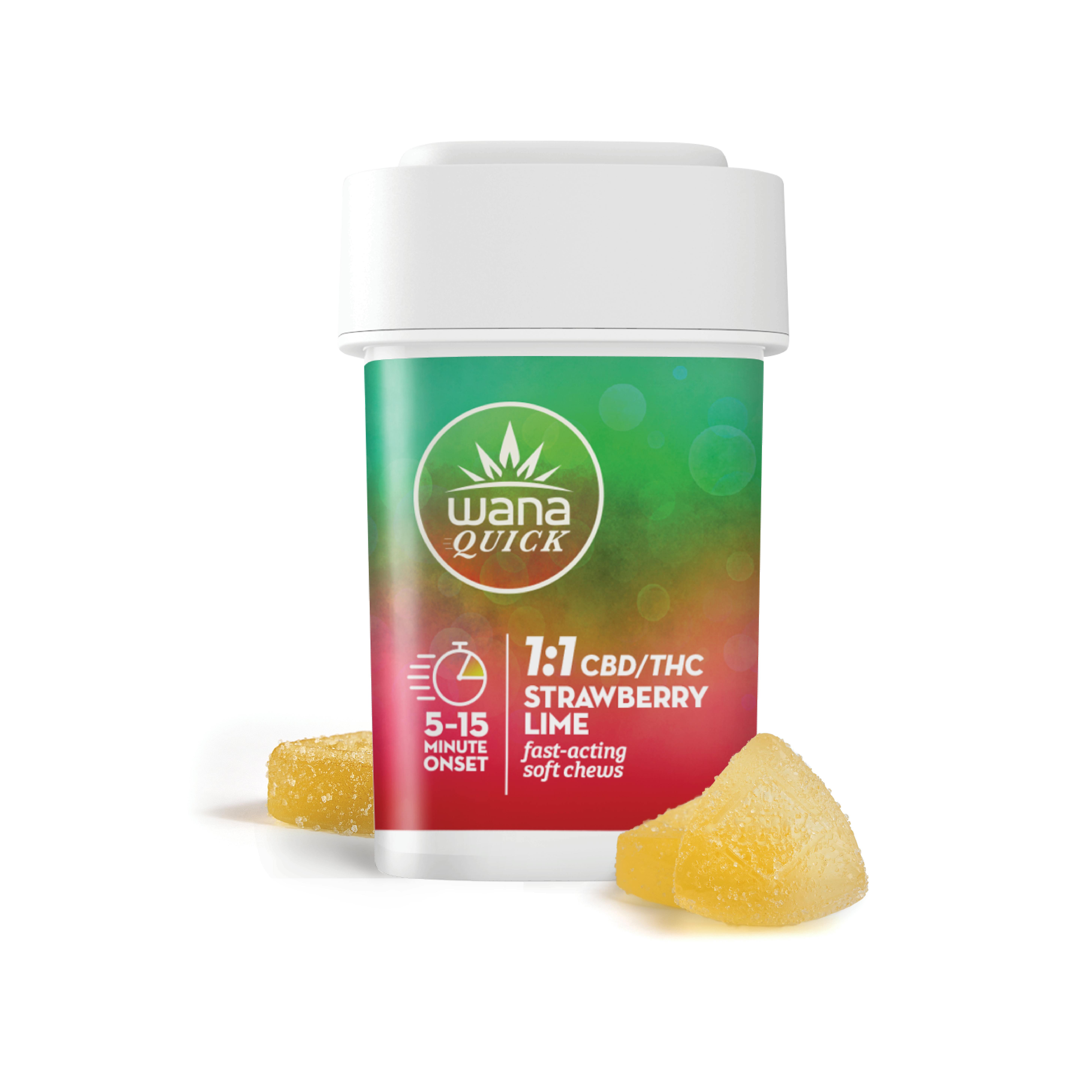 Strawberry Lime 1:1 [10 pack] by Wana Edibles