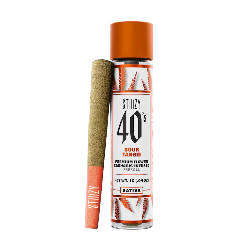 STIIIZY - SOUR TANGIE - 1G 40's Infused Preroll, Infused Pre-Rolls