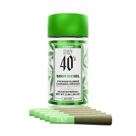 - SOUR DIESEL - .5G 40's Infused Preroll 5 Pack