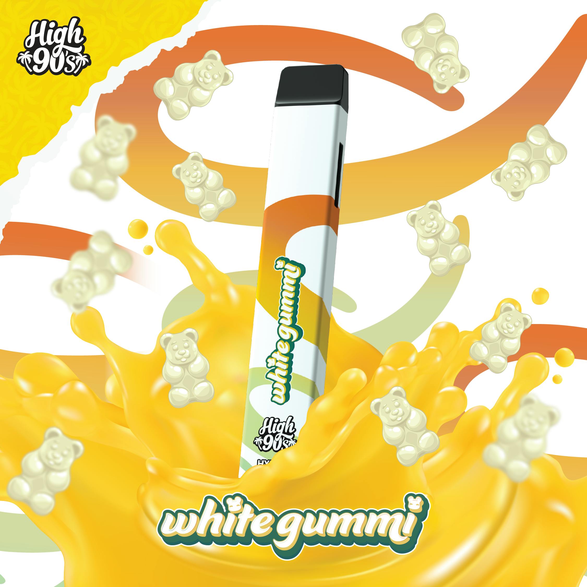 High 90s : White Gummi 1g All-In-One Vape - HIGH 90s
