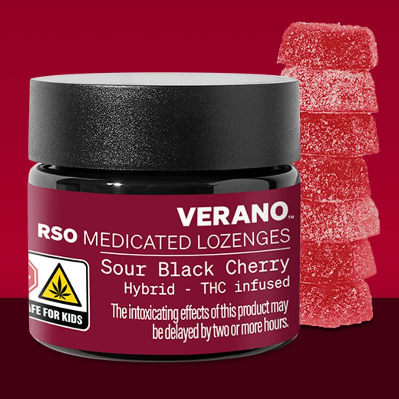 Black Cherry Hybrid - RSO Soft Lozenges [10pk] (100mg) by Verano