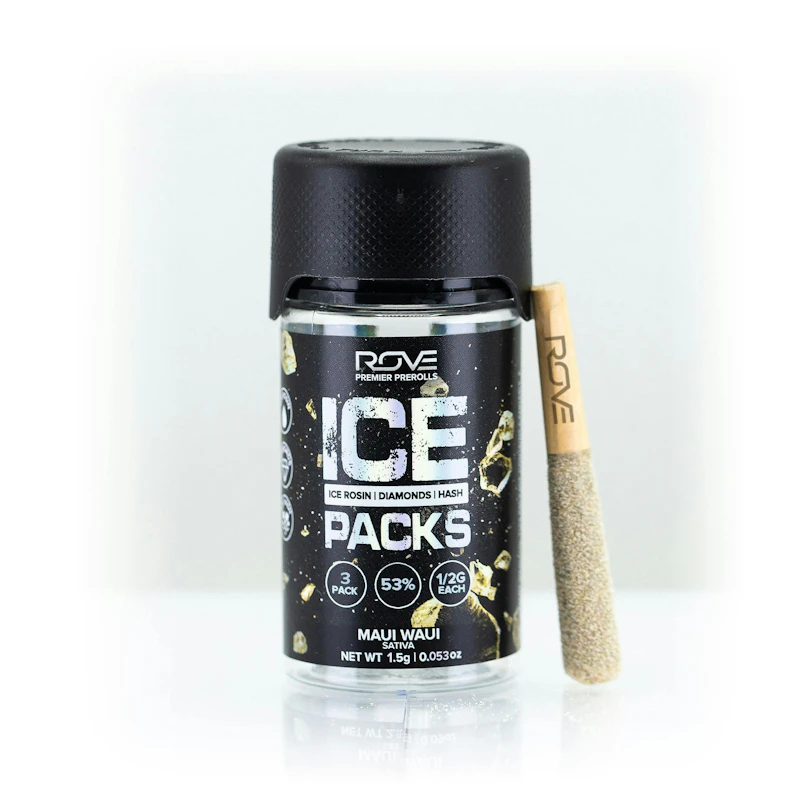 Rove Maui Waui · Infused Ice Packs (Rosin, Hash, and Diamonds) · 3x 0.5g, Infused Pre-Rolls
