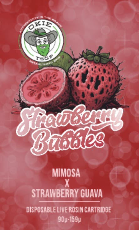 Strawberry Bubbles - 90µ-159µ - 0.5g Disposable Live Rosin Cart