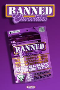 CHOCOLATE COVERED HAZELNUT WAFER STICKS 200MG | 3 PACK
