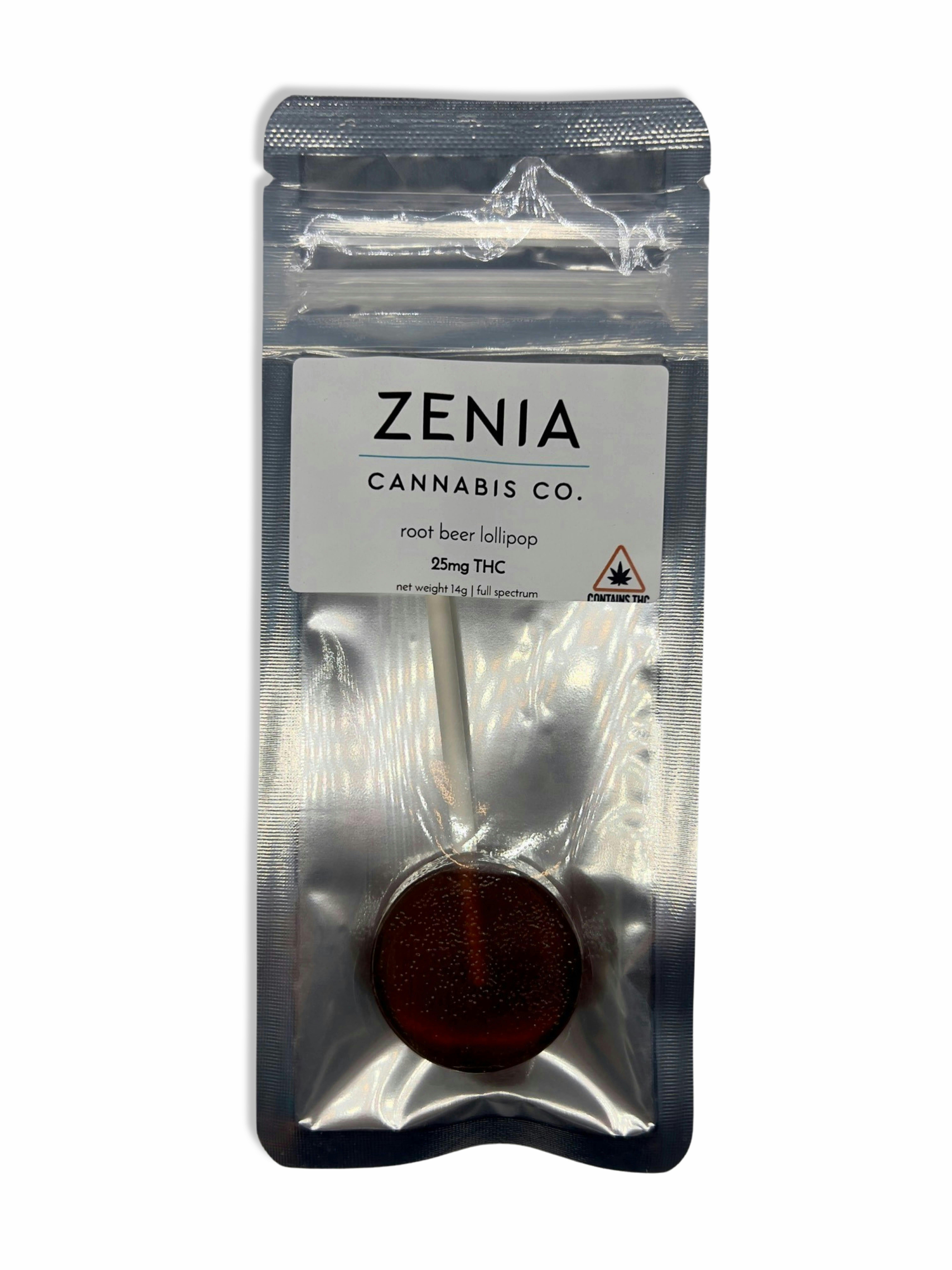 Root Beer 25mg Lollipop | Zenia at indico