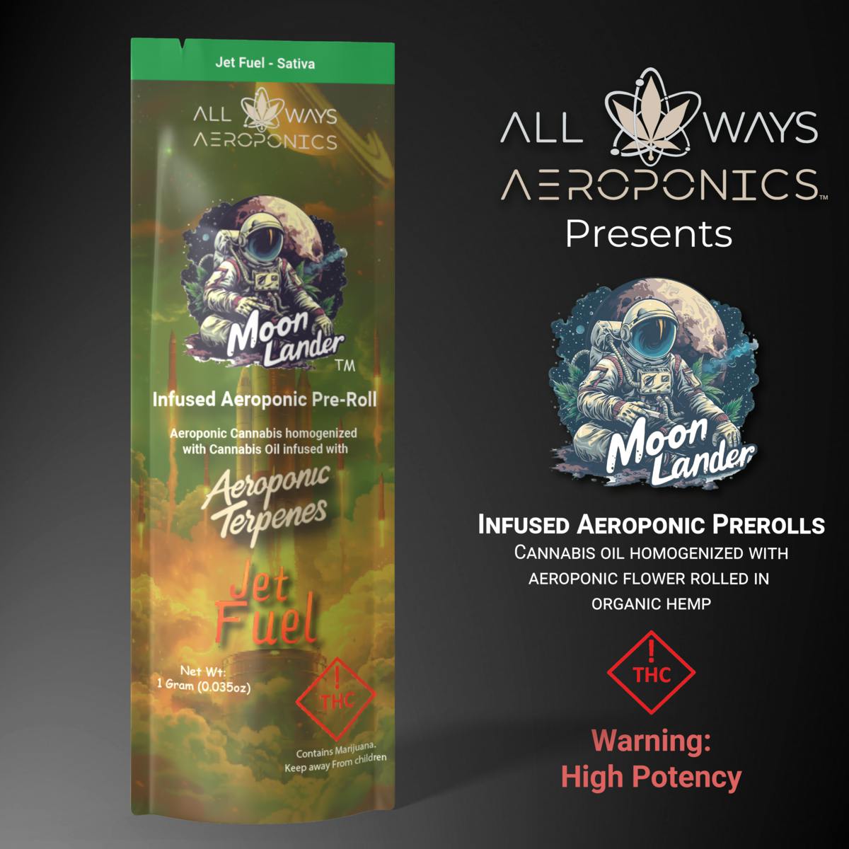 Moon Lander Infused Pre-Roll - Jet Fuel 1g