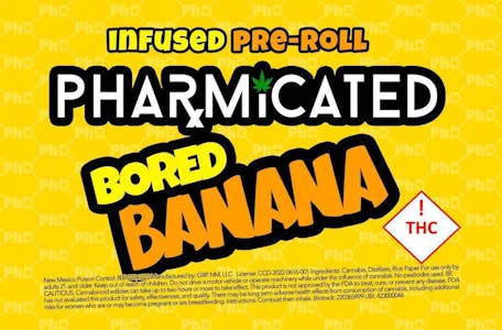 PHARMICATED - PhD Infused 1.5G Pre-Roll - Bored Banana (Indica)