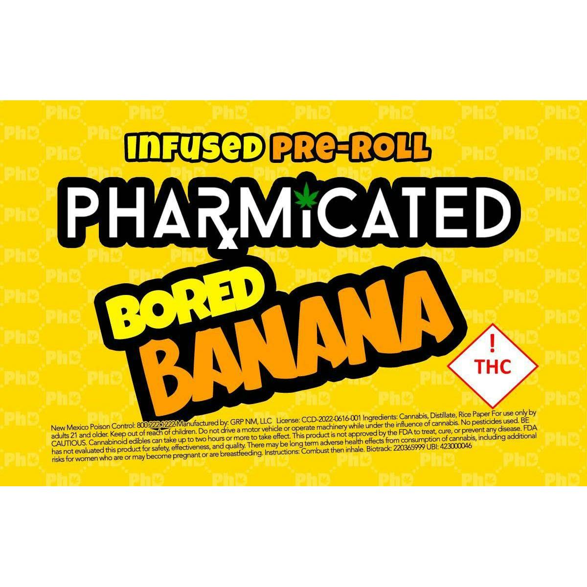INFUSED - PhD 1.5g Pre-Roll - Bored Banana (I) at Mesa Flowers Canna Co.