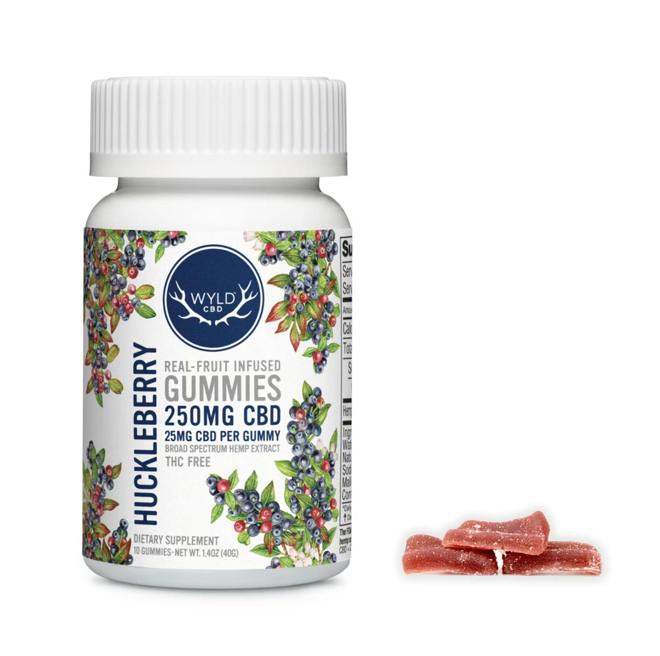 Wyld: Huckleberry CBD Gummies - 250mg - 10ct - 25mg/ea