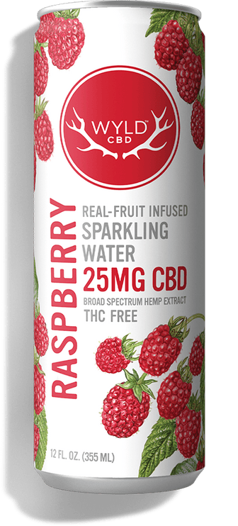 WYLD | Raspberry CBD Sparkling Water | Carbonated | 25mg | 12 fl oz