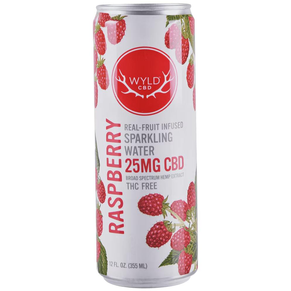 Raspberry CBD Sparkling Water | Carbonated | 25mg | 12 fl oz