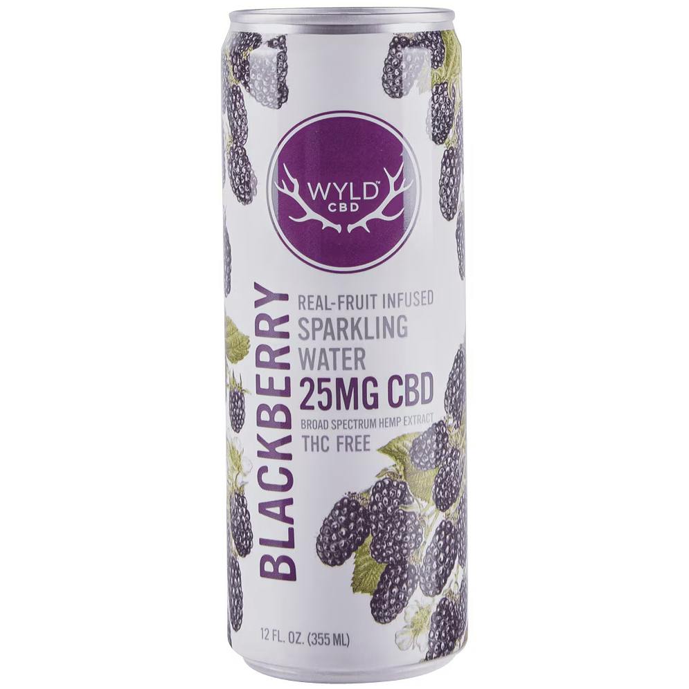 Blackberry CBD Sparkling Water | Carbonated | 25mg | 12 fl oz