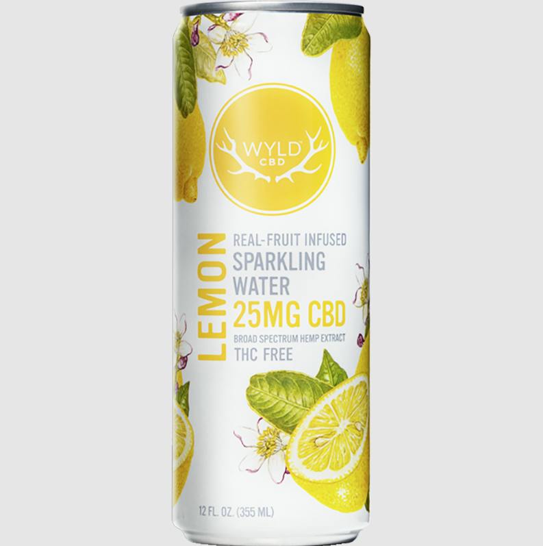 Lemon CBD Sparkling Water | Carbonated | 25mg | 12 fl oz at The Fire Station - Houghton
