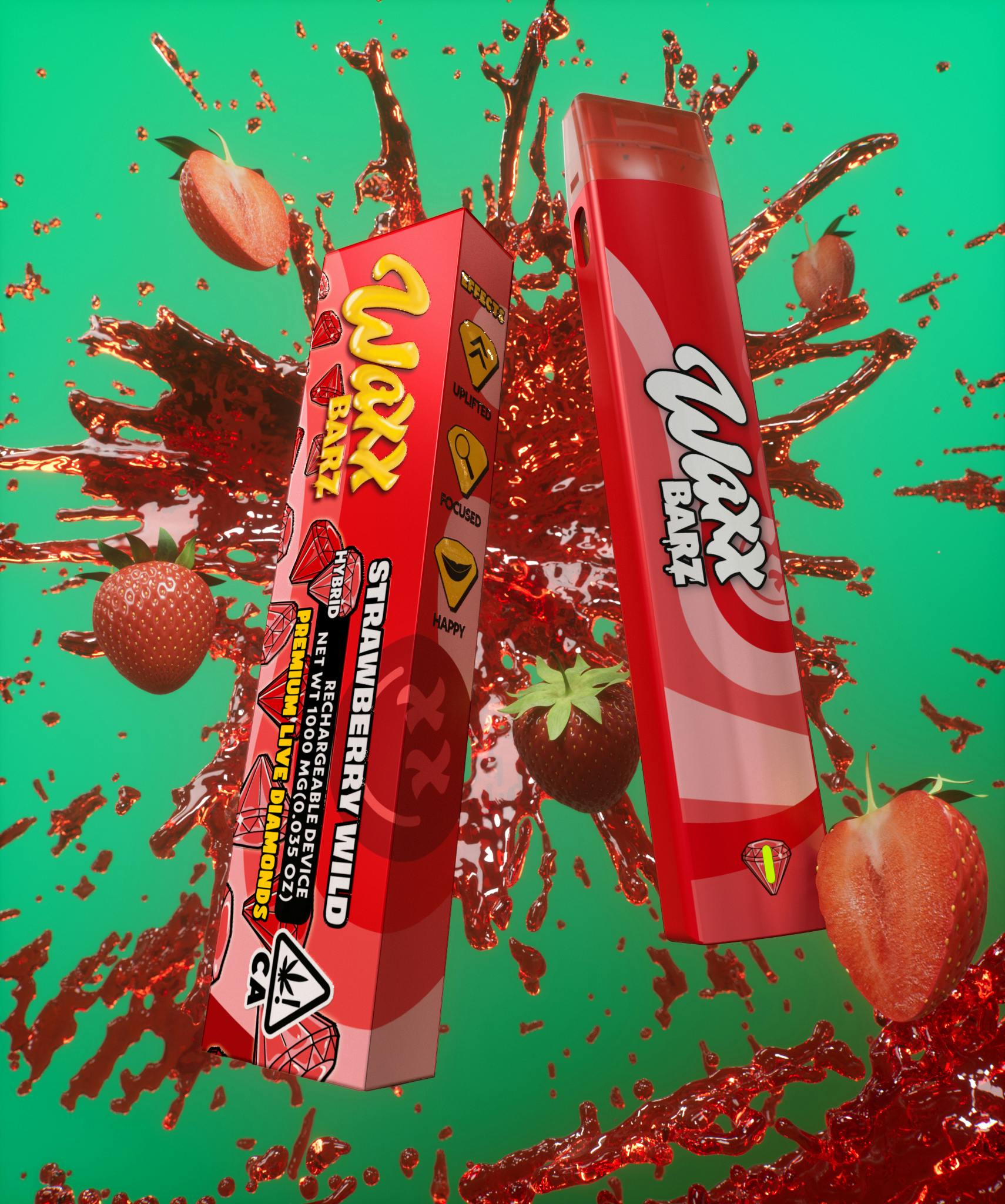 Barz Premium Live Diamonds Strawberry