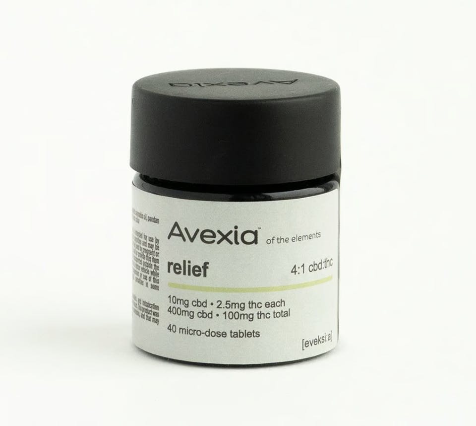 Avexia Relief Tablets | 4:1 CBD:THC [40pk]