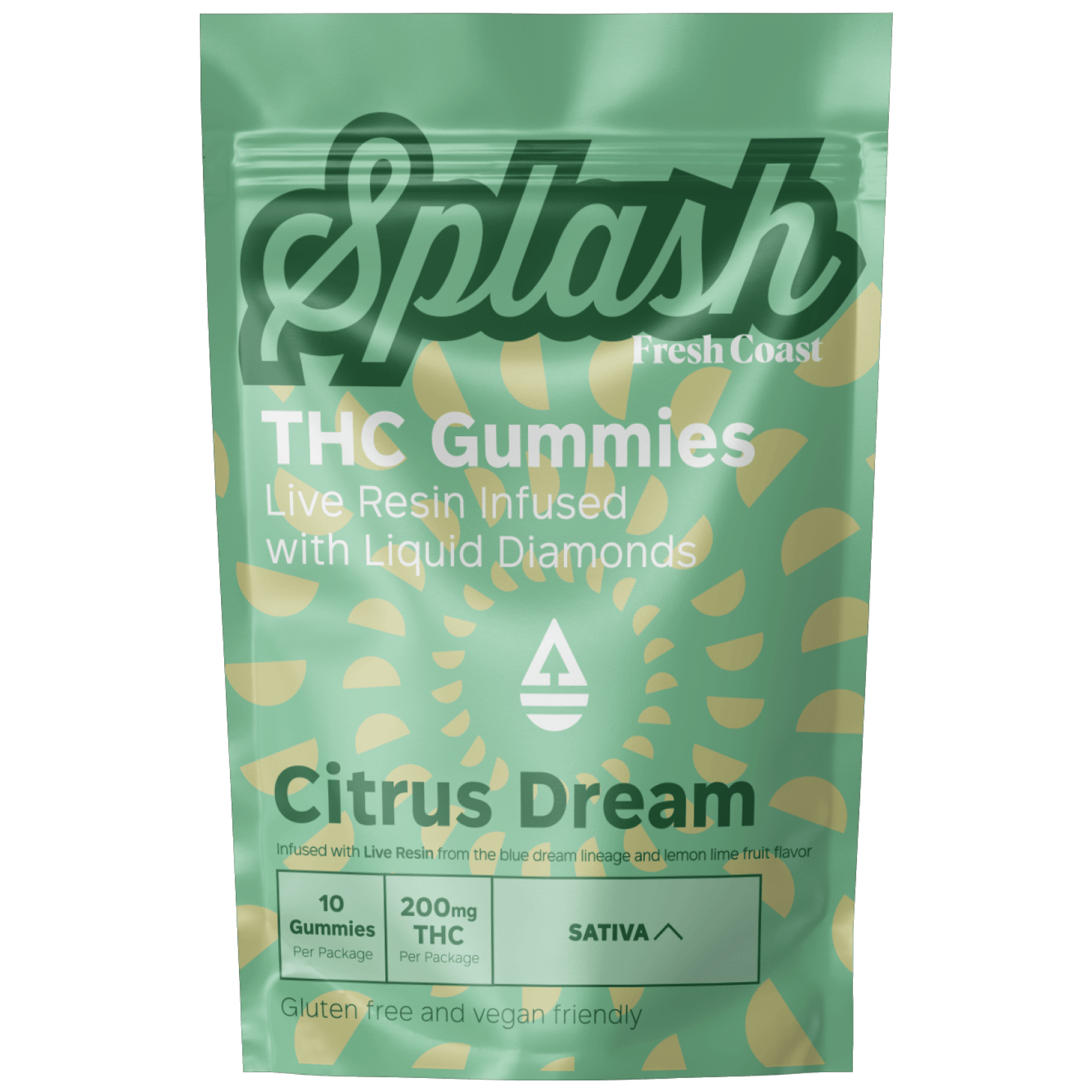 Splash | Citrus Dream Live Resin Gummies | 200mg | 10ct | 20mg/ea by Fresh Coast