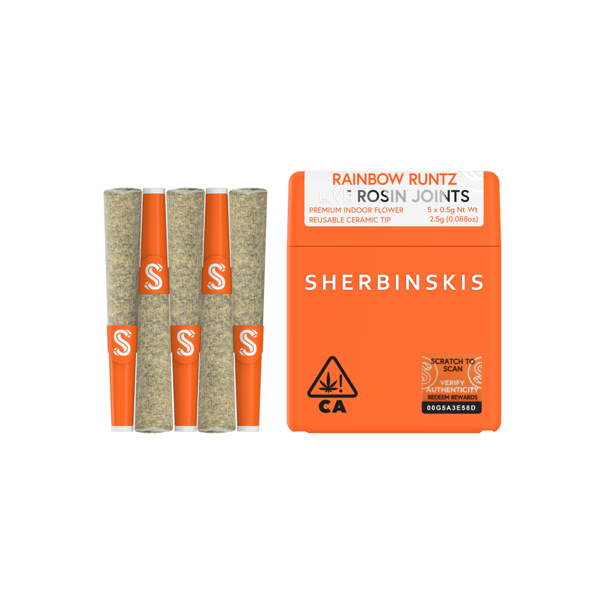 Sherbinskis | Rainbow Runtz x Lemon Taffy Rosin Infused Minis | 5pk