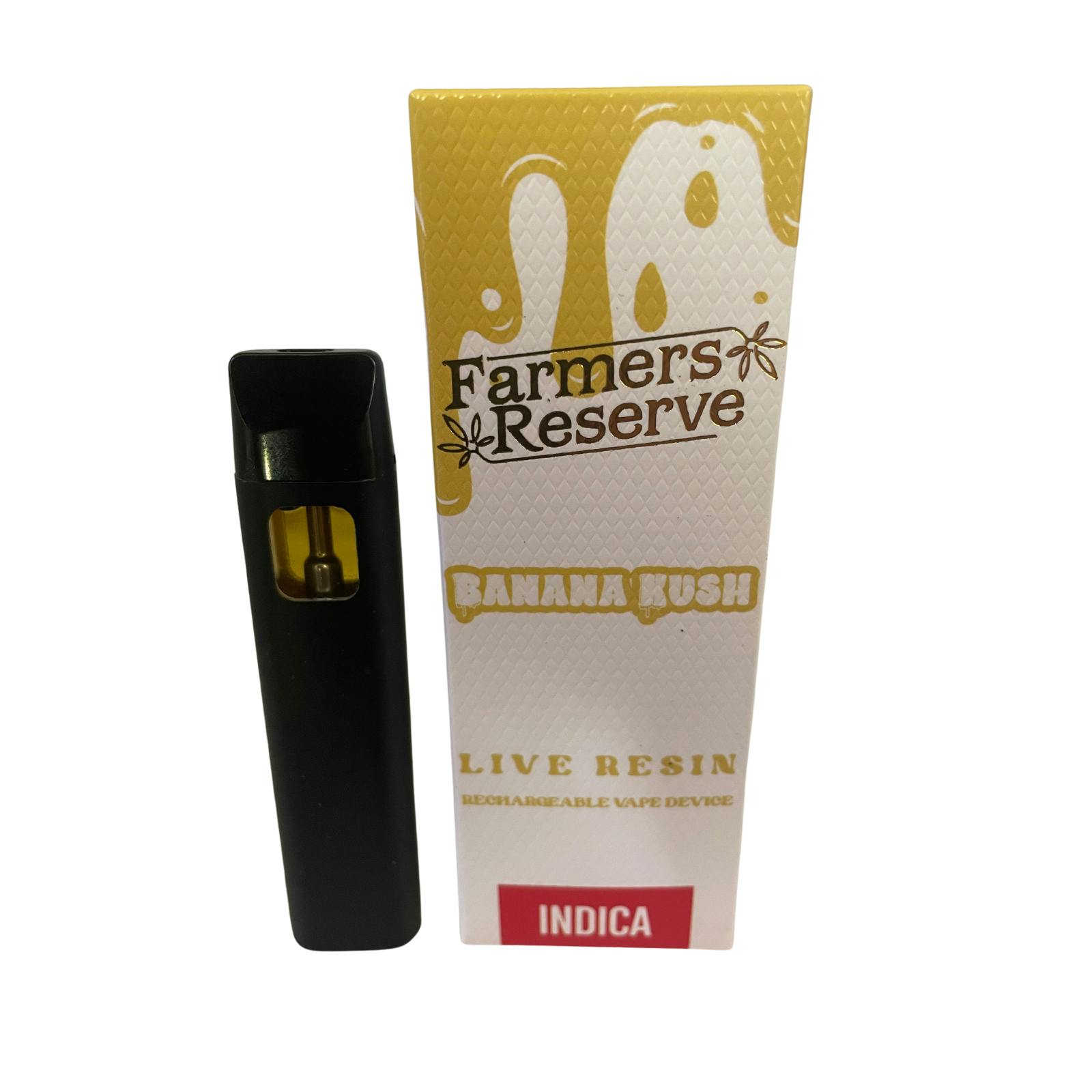1Gram Banana Kush Live Resin Disposable - Farmers Reserve