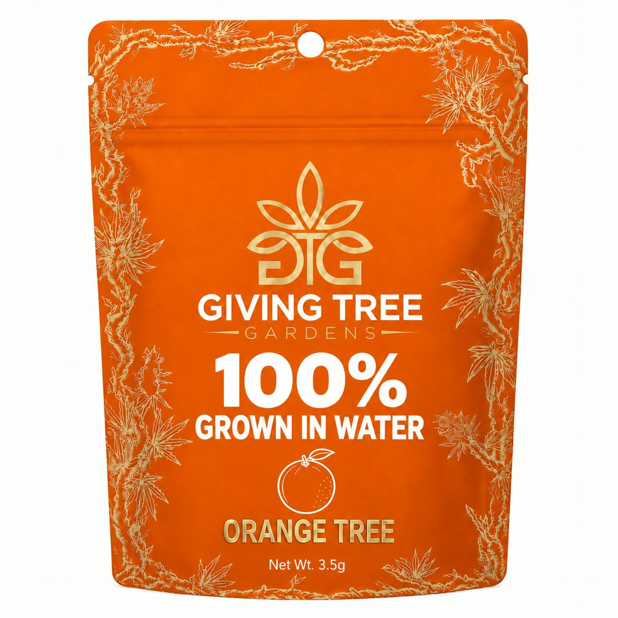 Orange Tree – 3.5G Pre-Pack Flower | 100% WATER GROWN • TRUE HYDRO by Giving Tree Gardens
