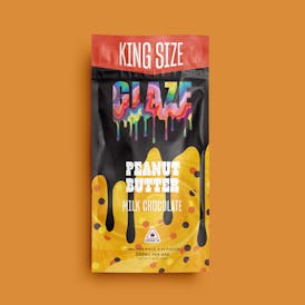 Glaze | King Size Peanut Butter Milk Chocolate Bar | 200mg