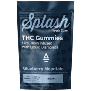 Fresh Coast - Glueberry Mountain | Splash Live Resin Gummies | Indica | 200mg THC