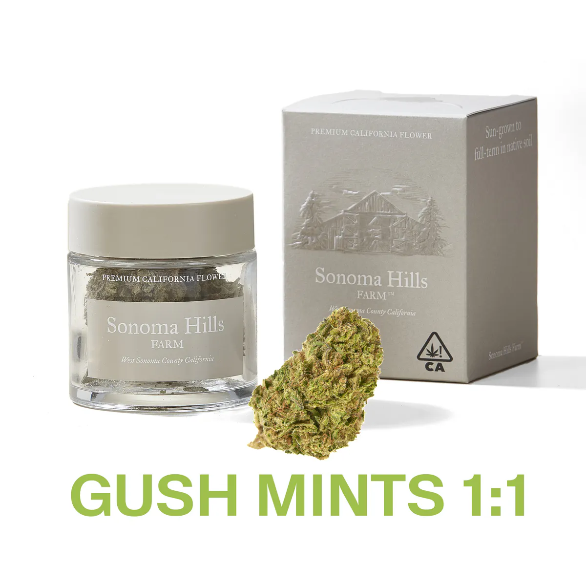 Sonoma Hills Farm - Sonoma Hills Farm | Gush Mints 1:1 | CBD Sungrown Flower | 1/8oz Main Image