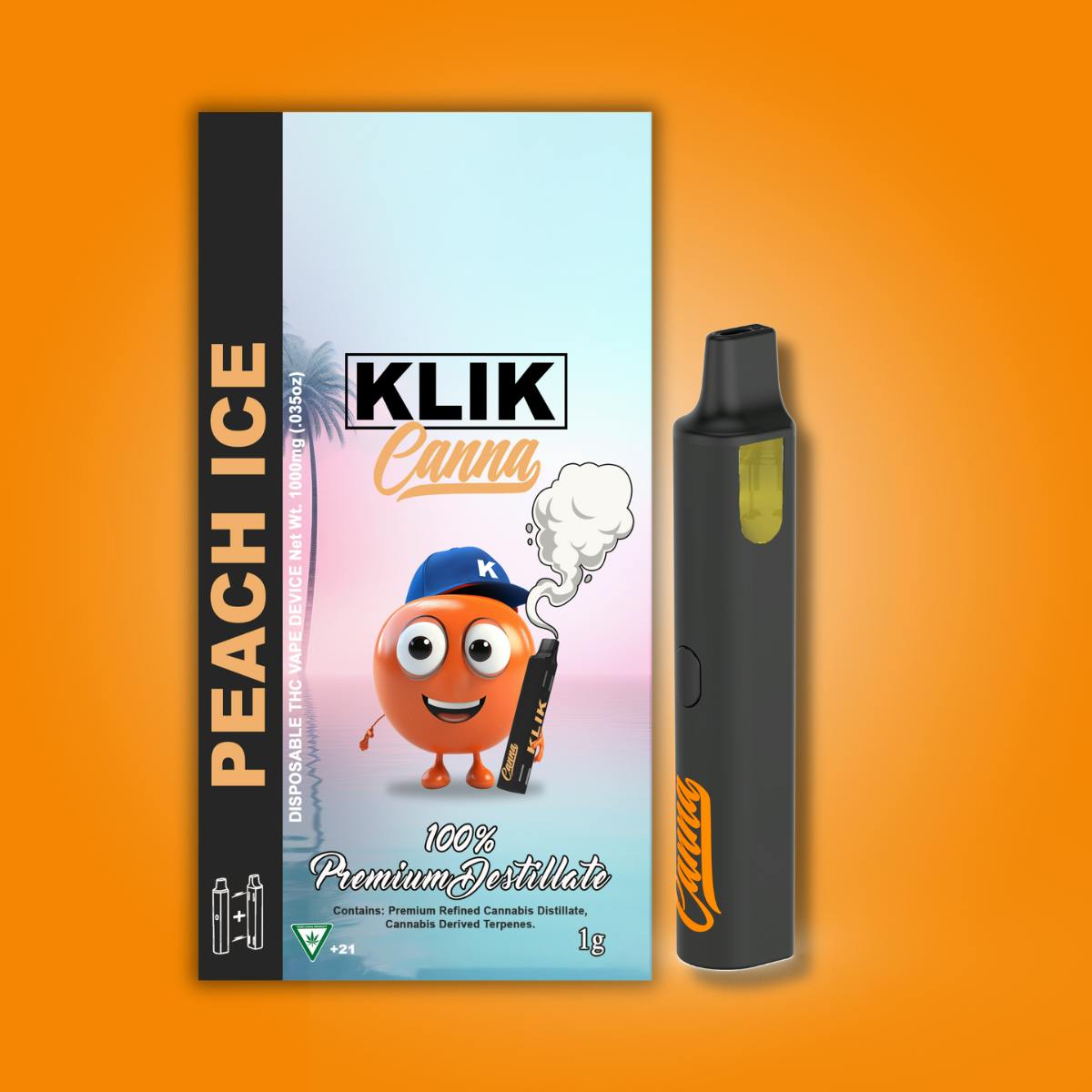 Klik 1g Disposable - Peach Ice