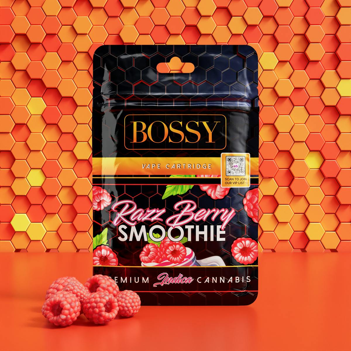 Bossy 1g Cartridge - Razz Berry Smoothie