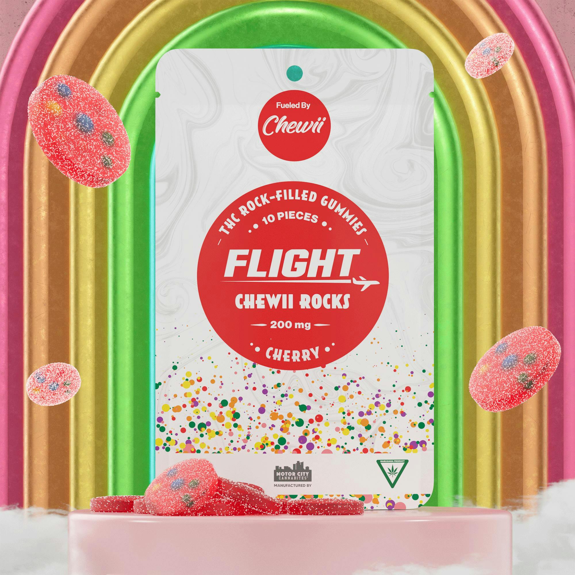 Flight x Chewii THC Rocks - Cherry - 200mg