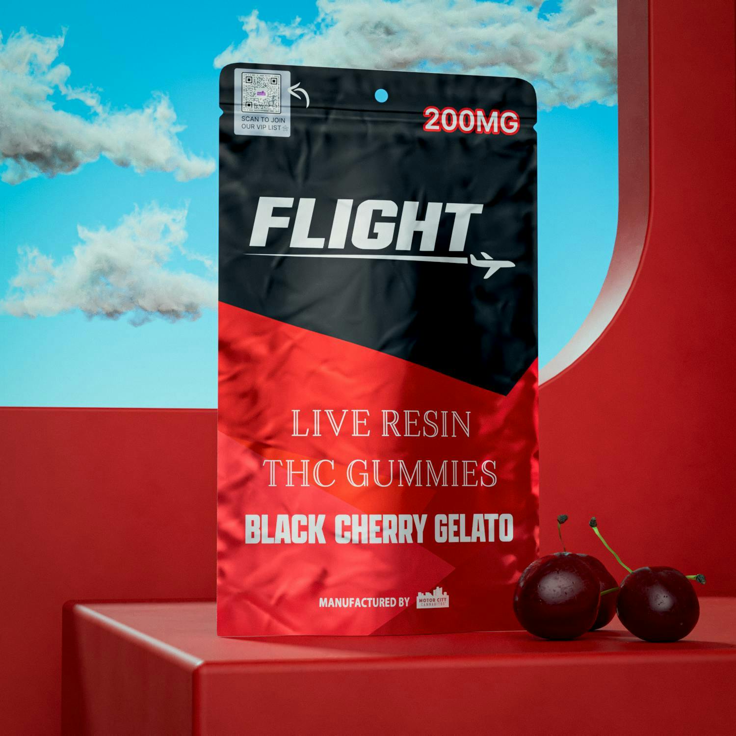 Flight Live Resin Gummies - Black Cherry Gelato