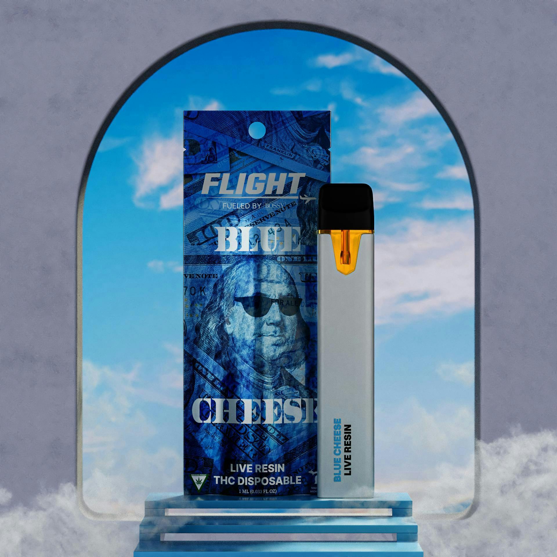 Flight - Live Resin Disposable 1g - Blue Cheese