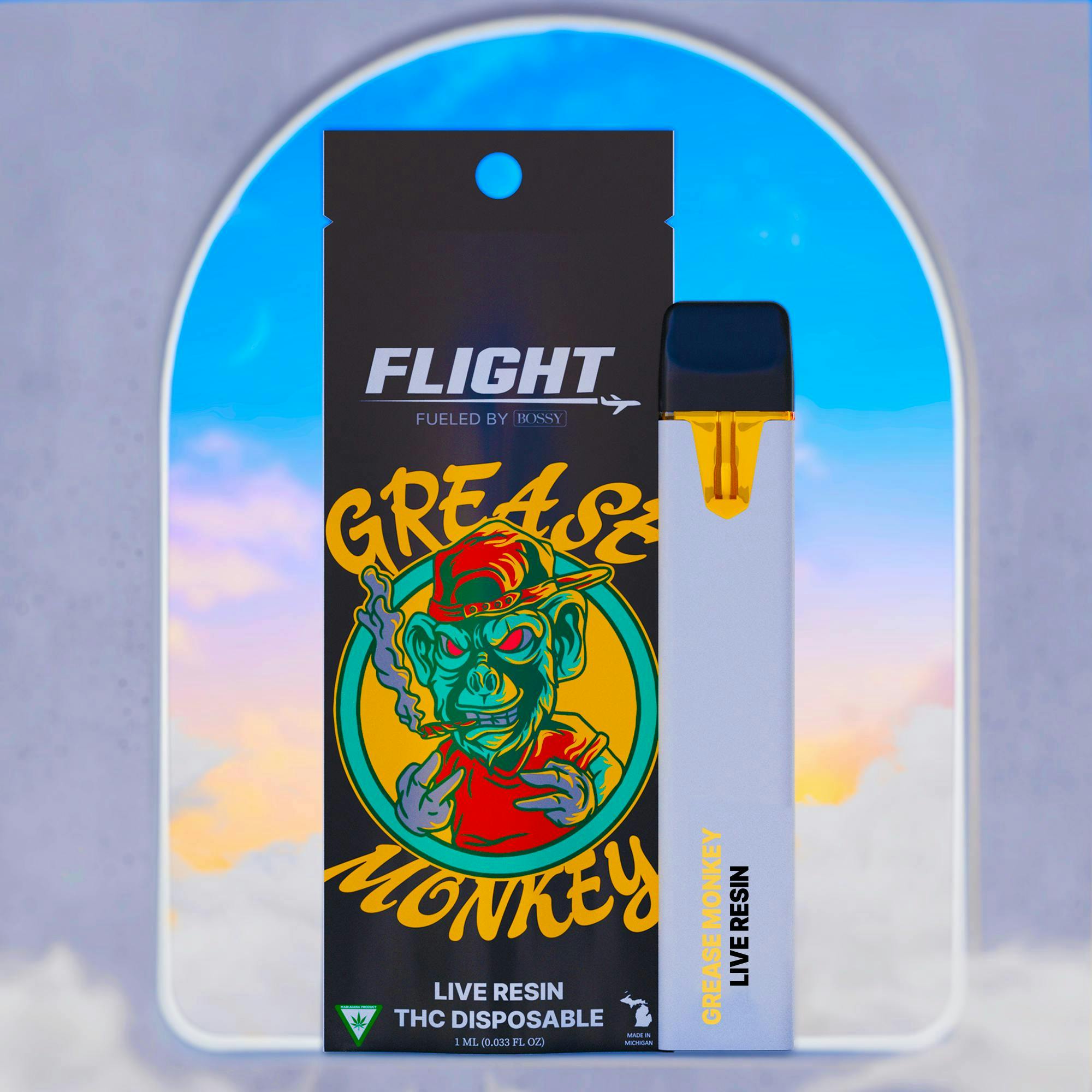 Flight - Live Resin Disposable 1g - Grease Monkey