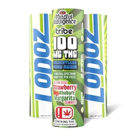 Mindful Indulgence | 100mg LoDoz Gummy *Tribe* | Strawberry Rhubarb Marg.