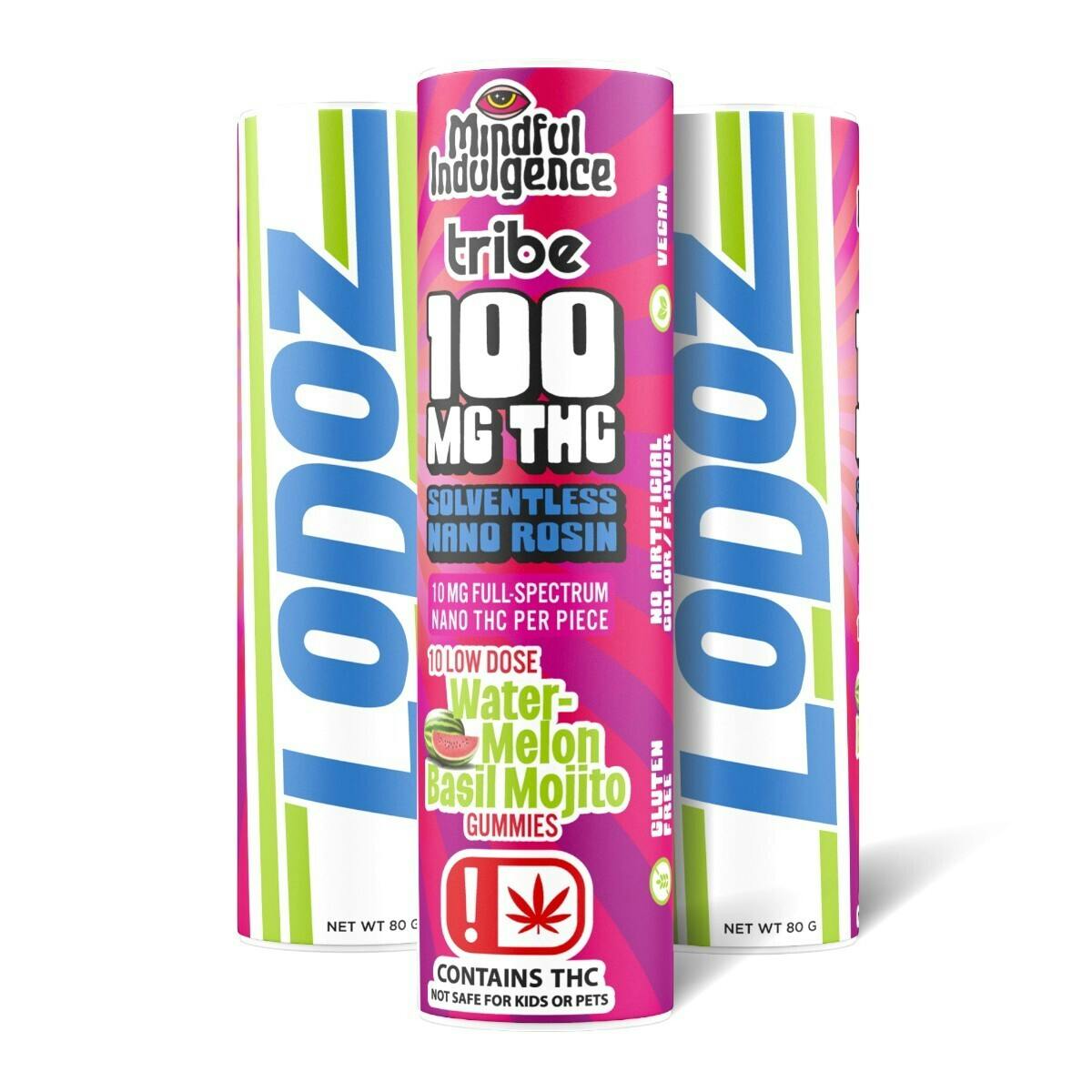 Mindful Indulgence | 100mg LoDoz *Tribe* | Watermelon Basil Mojito by Mindful Indulgence
