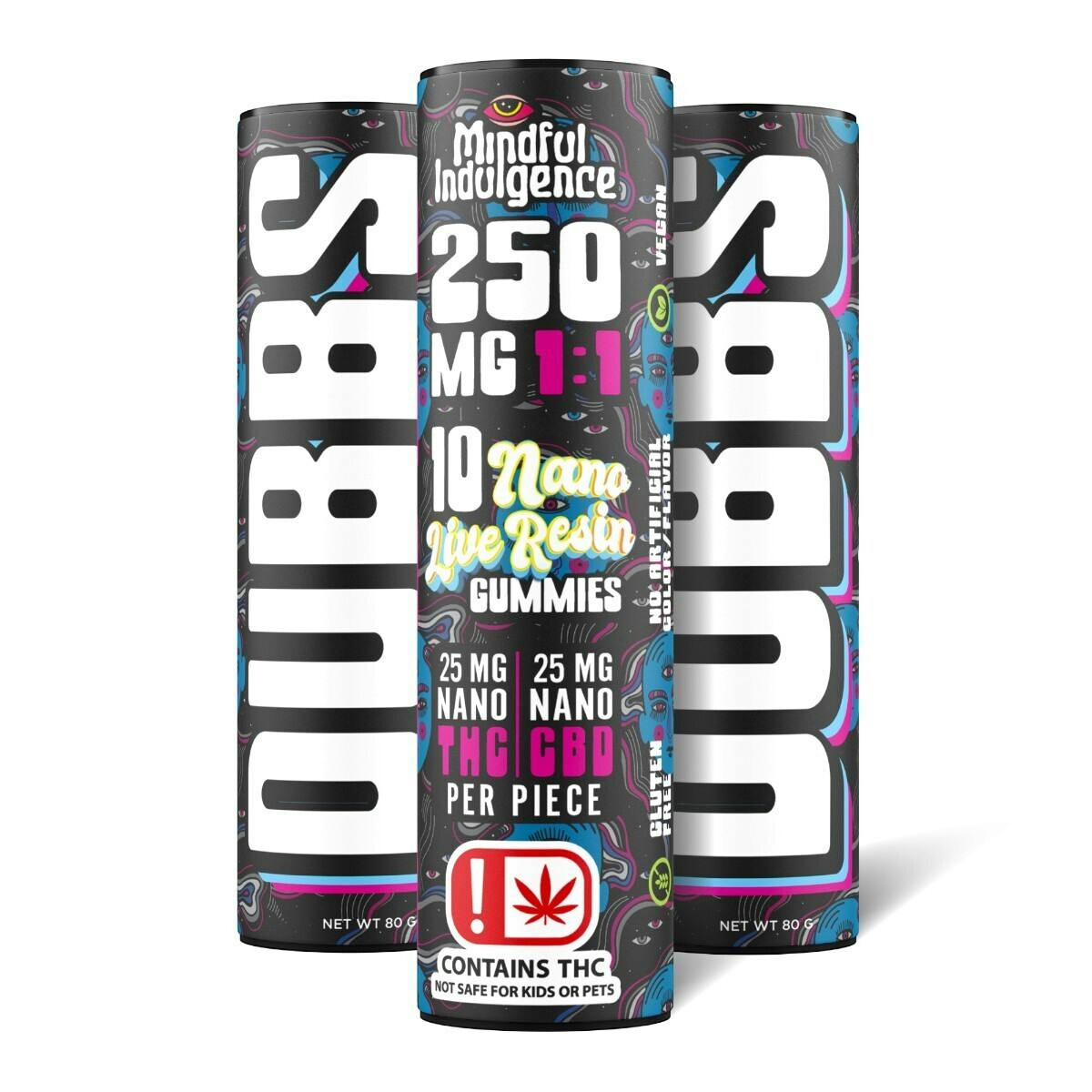 Mindful Indulgence | 250mg DUBBS 1:1 Gummy | Watermelon Blackberry by Mindful Indulgence
