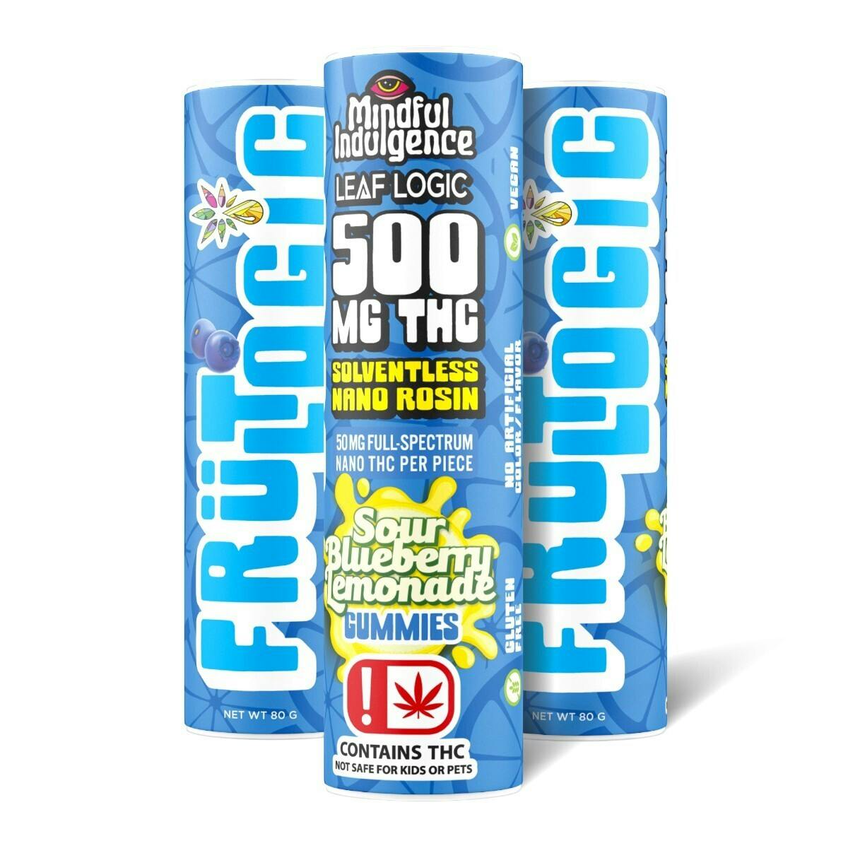 Mindful Indulgence | 500mg FRÜT LOGIC Gummy | Sour Blueberry Lemonade by Mindful Indulgence
