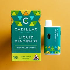 Cadillac Liquid Diamonds Vape Pens - Peach Cobbler (H) by Cadillac Cannabis