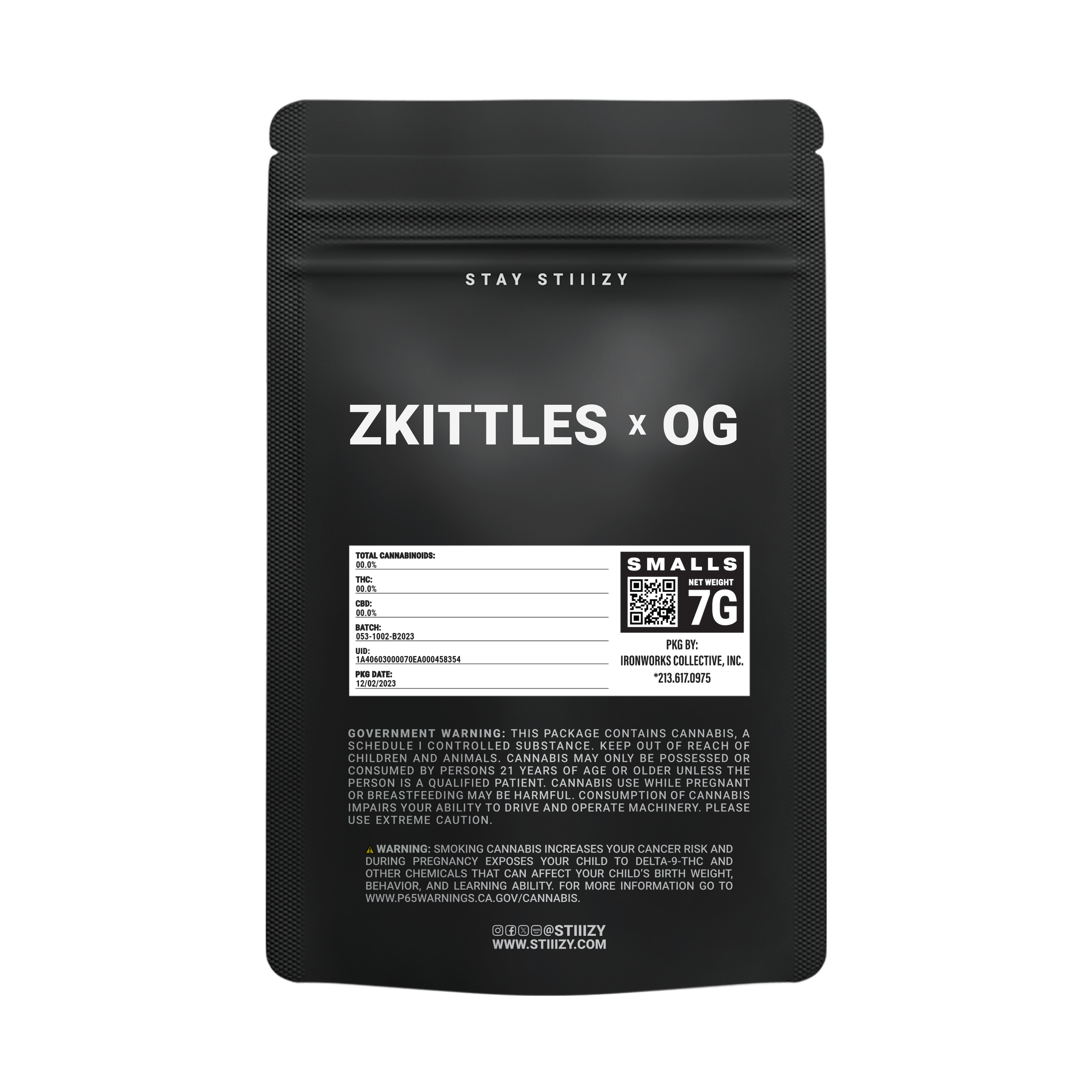 - Z X OG - 7G Black Label Mylar - STIIIZY