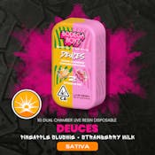 1 gram Deuces Pineapple Slushie x Strawberry Milk Live Resin AIO