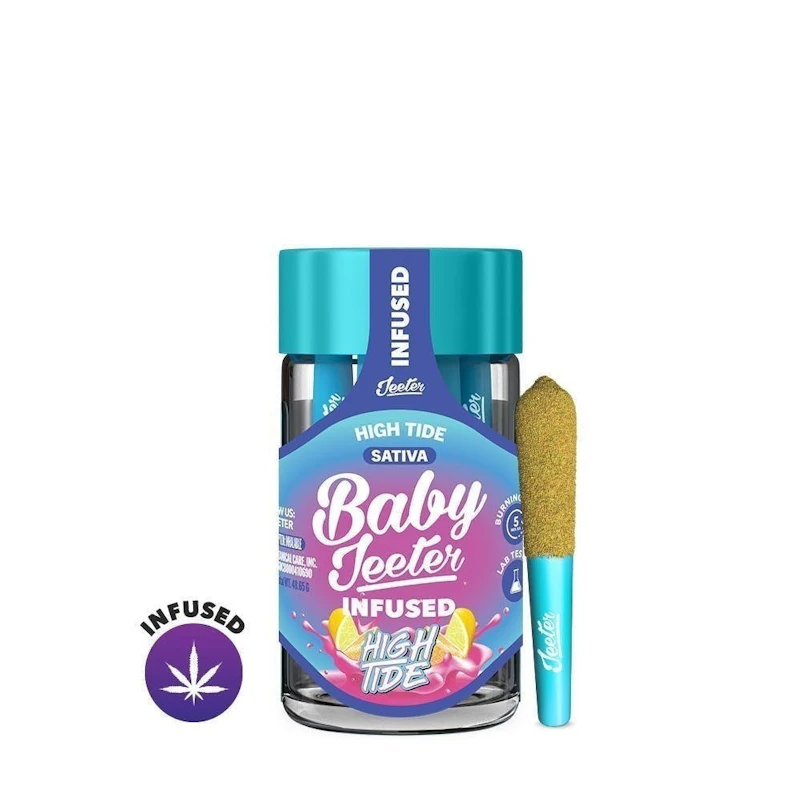 Jeeter High Tide · Baby Infused Minis · 0.5g each · 5pk, Infused Pre-Rolls