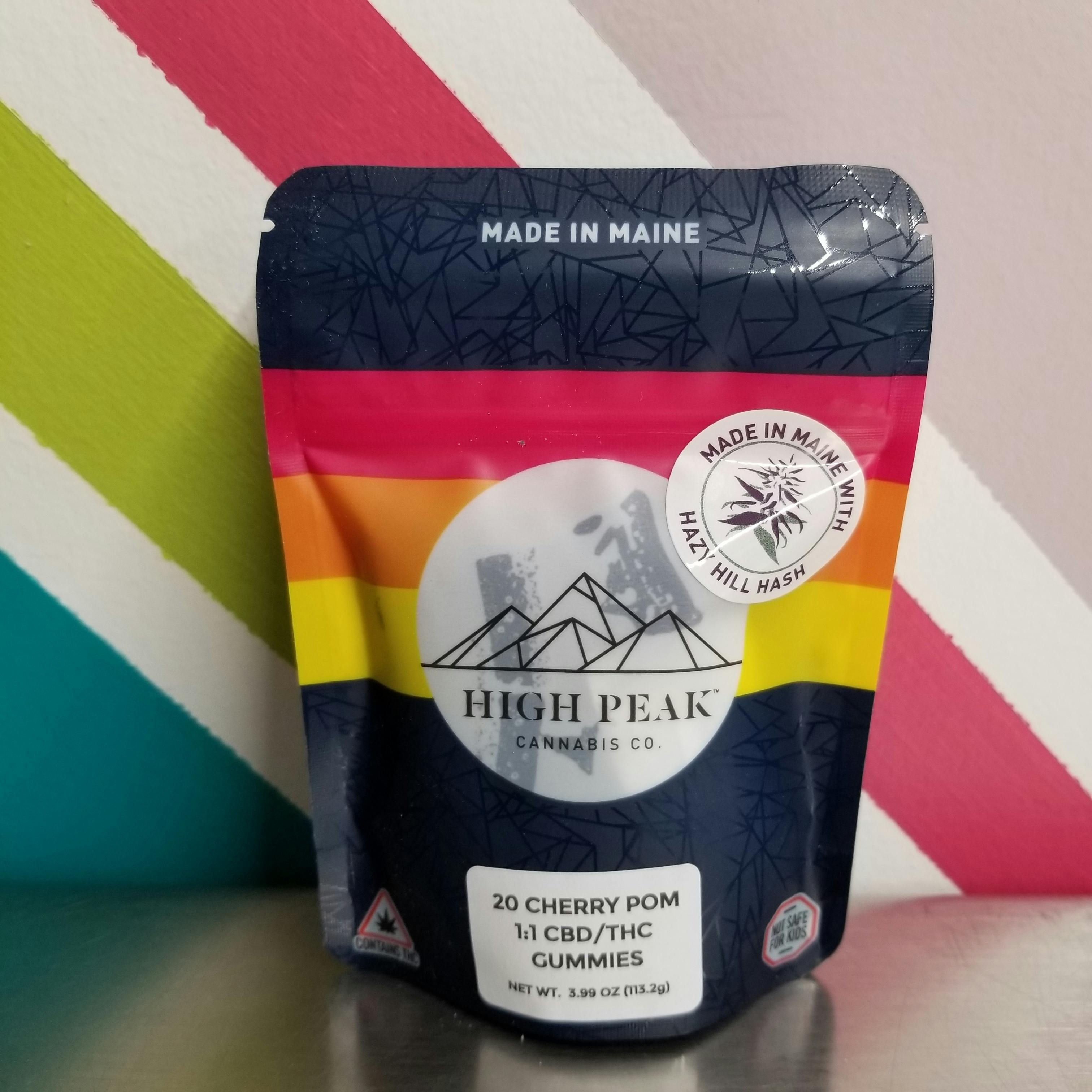 High Peak Cannabis Co. | 20 - 1:1 Cherry Pomegranate Vegan Gummies | Rec by High Peak Cannabis Co.