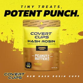 Peanut Butter Cups - 200MG Hash Rosin Chocolate Cups - Covert Cups - REC