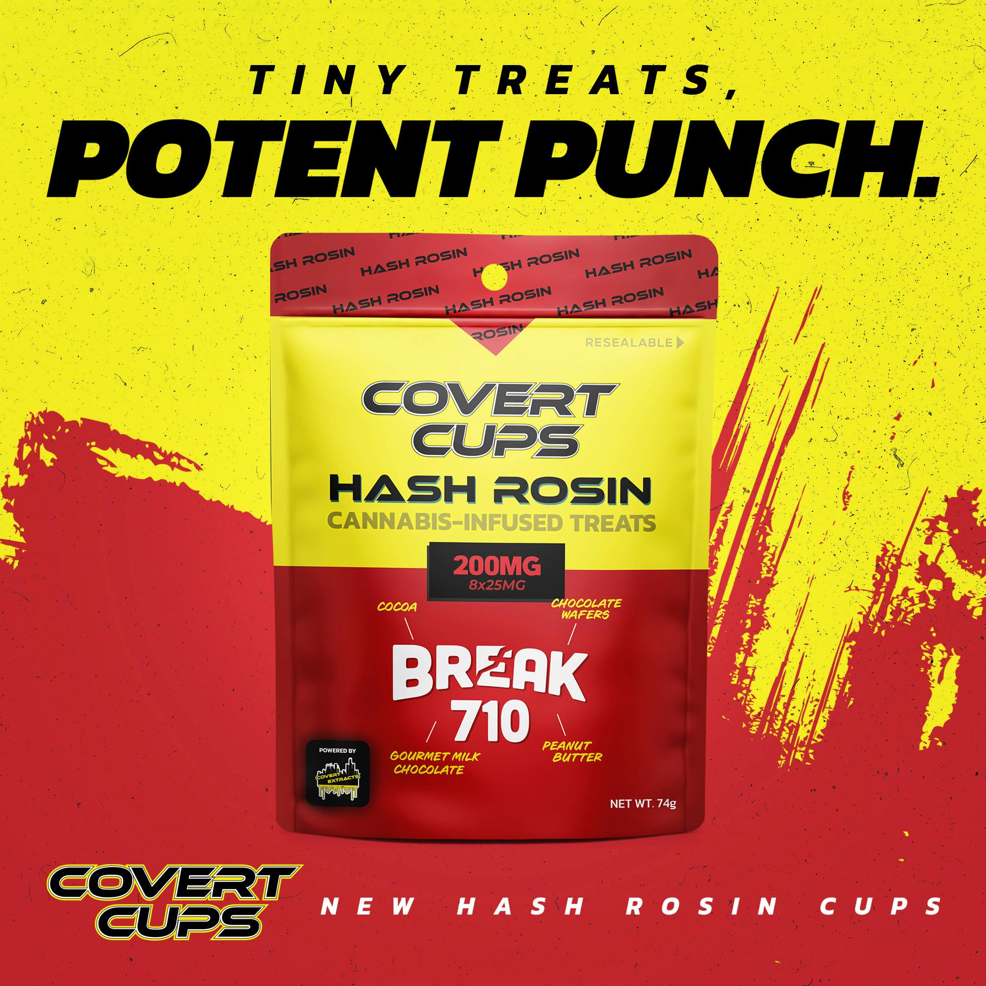 Break 710 - 200MG Hash Rosin Chocolate Cups - Covert Cups - REC by Covert Cups