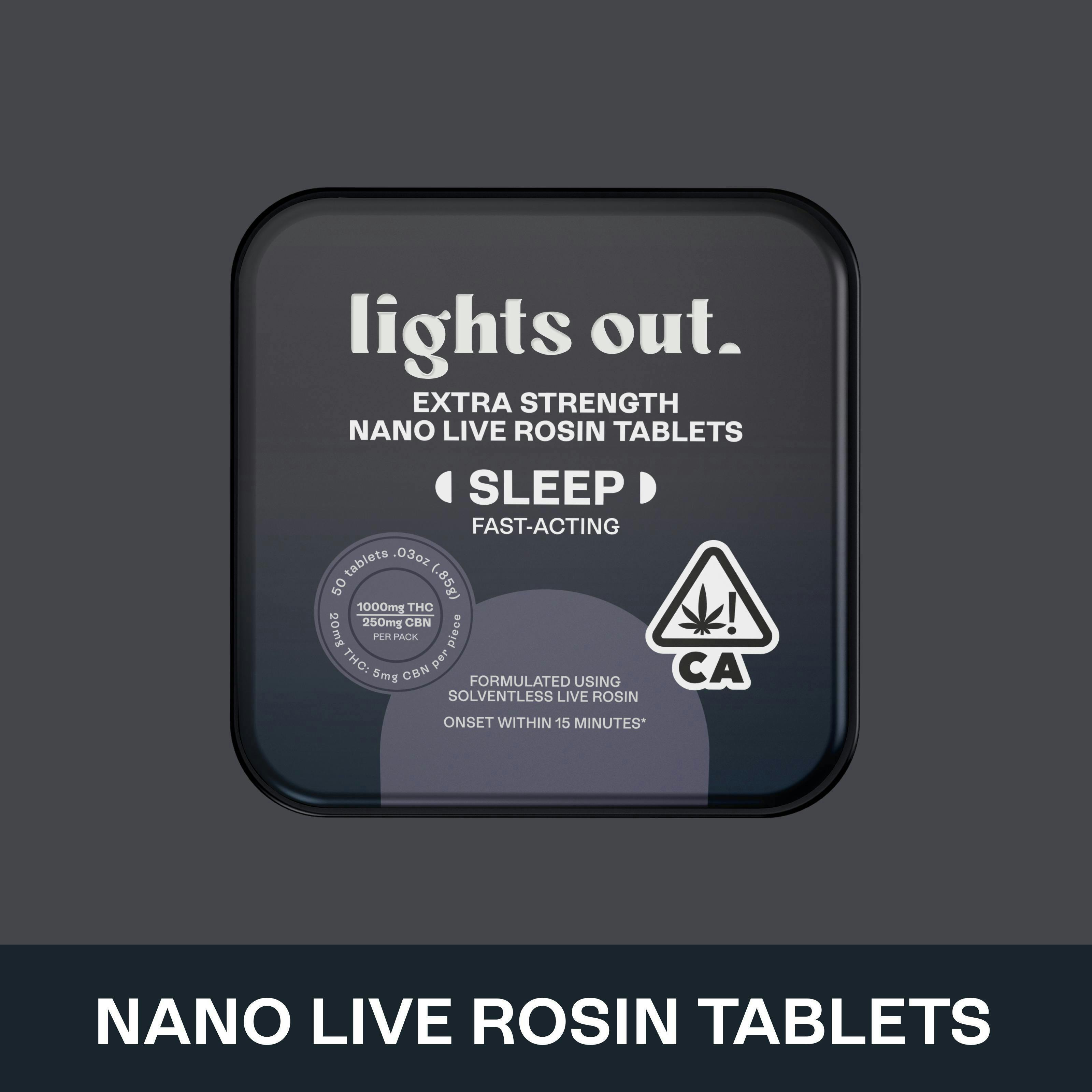 Lights Out — Extra Strength Sleep Tablets