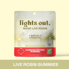 Strawberry (Sativa) Live Rosin Nano Edible 100mg