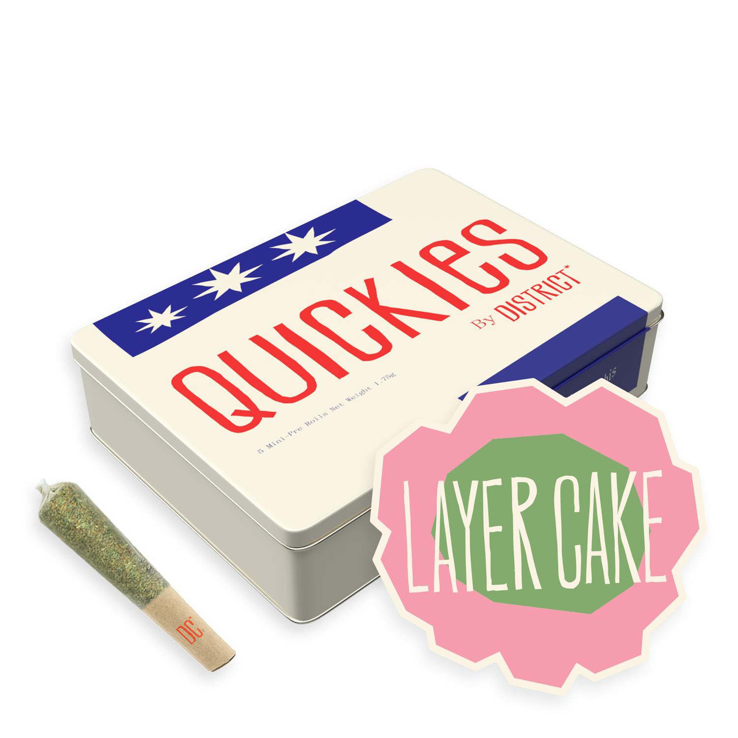 Layer Cake | Quickies | 0.35g mini joints 5ct by District Cannabis