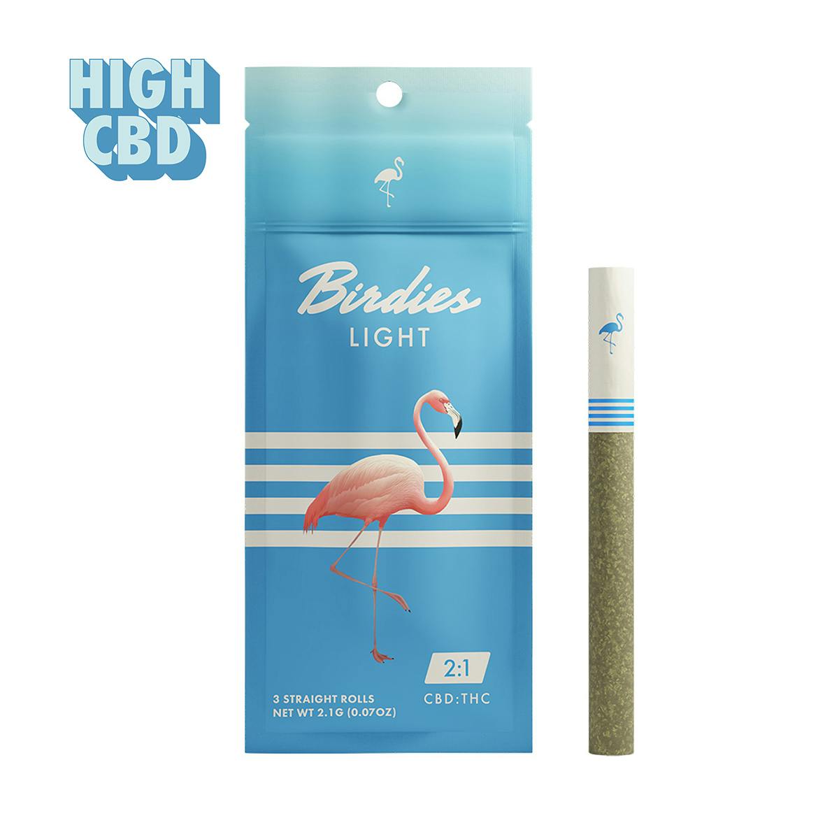 Birdies | Light 2:1 CBD:THC | Joint | 0.7g each | 3pk