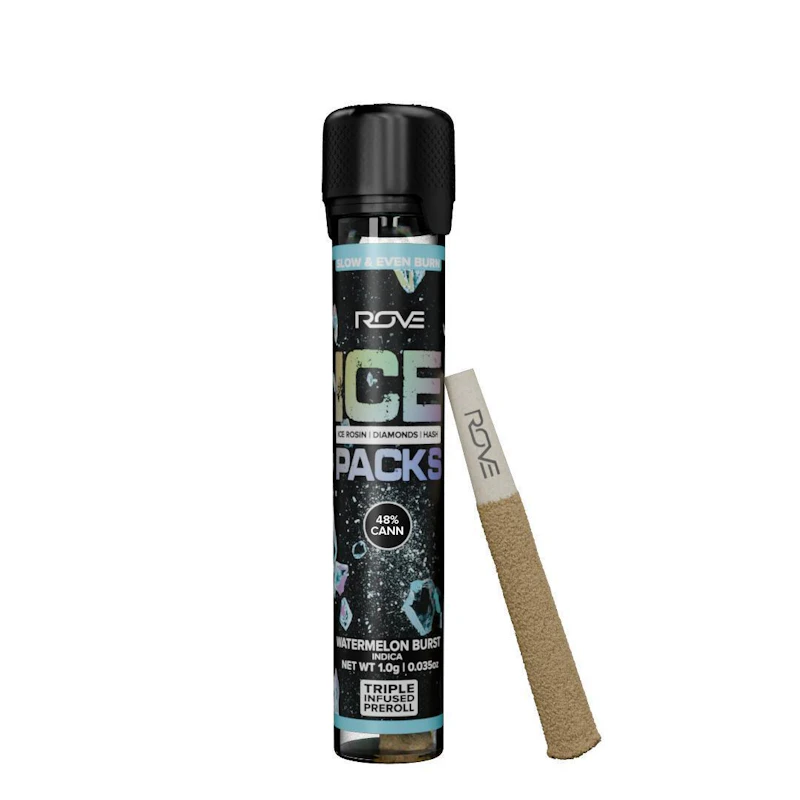 Rove Watermelon Burst - Infused Ice Packs (Rosin, Hash, and Diamonds) 1G, Infused Pre-Rolls