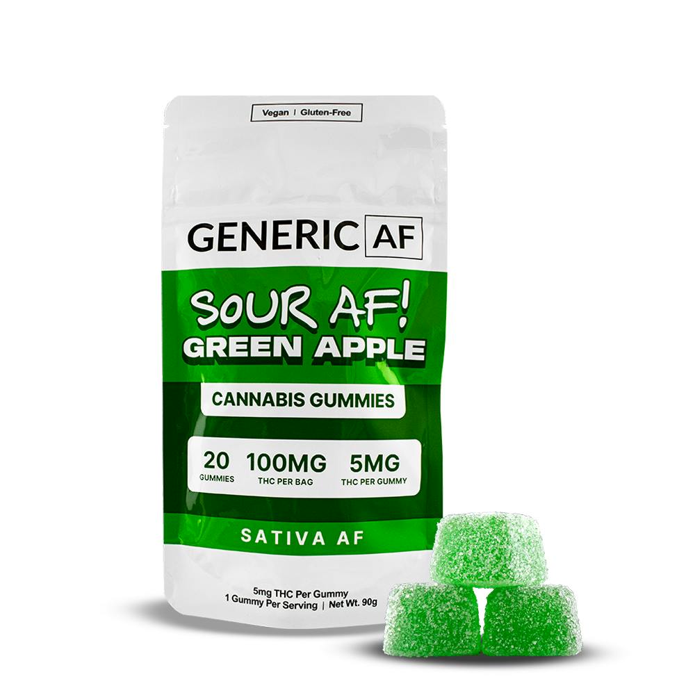 Green Apple | Generic Gummies | 20-Pack | 100mg by Generic AF